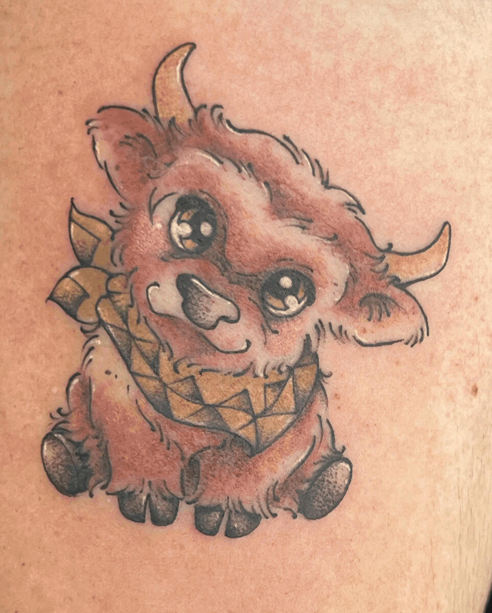 toro tattoo vache couleur