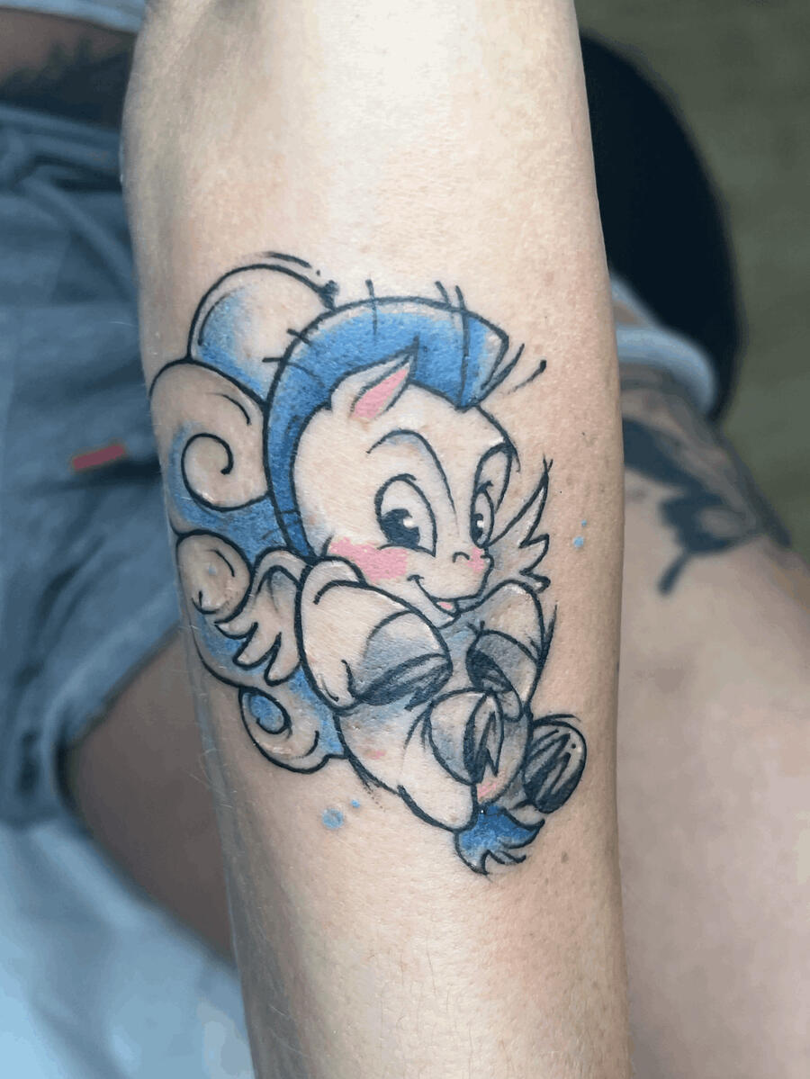 pegase tattoo disney hercule pegase effet croquis couleur aquarelle