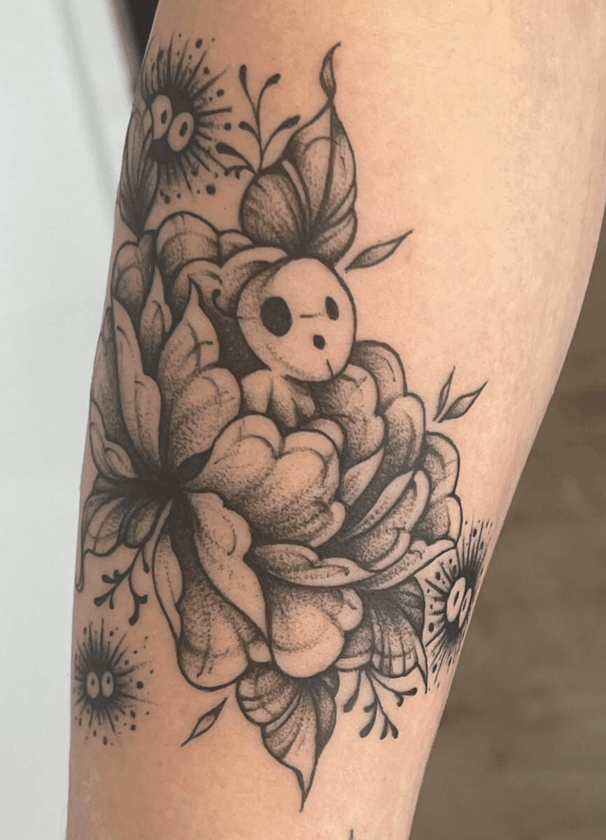 sylvain tattoo ghibli noir et blanc sylvain noiraude